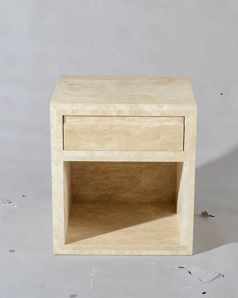 كومودينو رخام - بيج - نيريدا - 45x50x40 سم