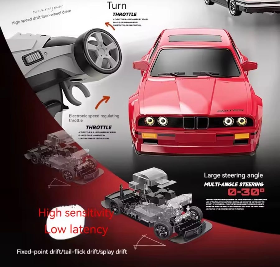 سيارة سباق درفت BMW E30 بجهاز تحكم عن بعد