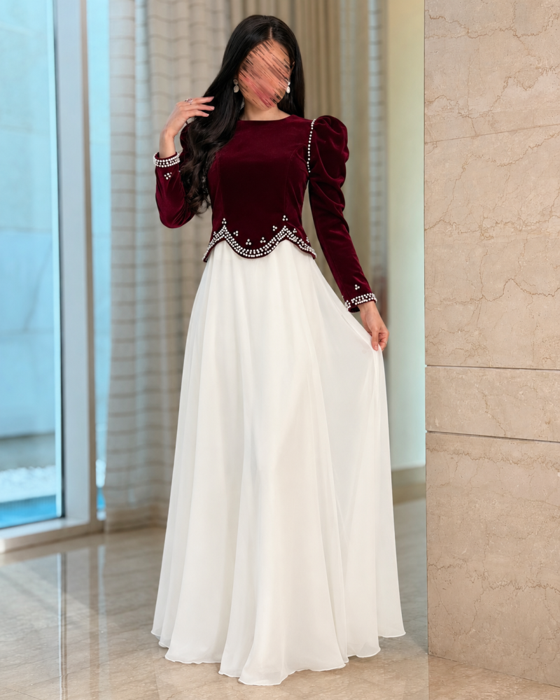 فستان نسائي مخمل ساتر