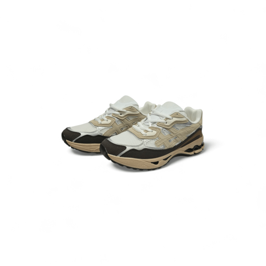 White and beige casual shoes