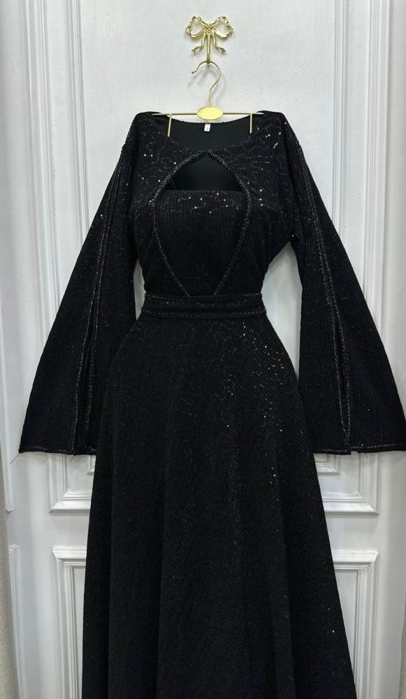 A modest two-tone dress