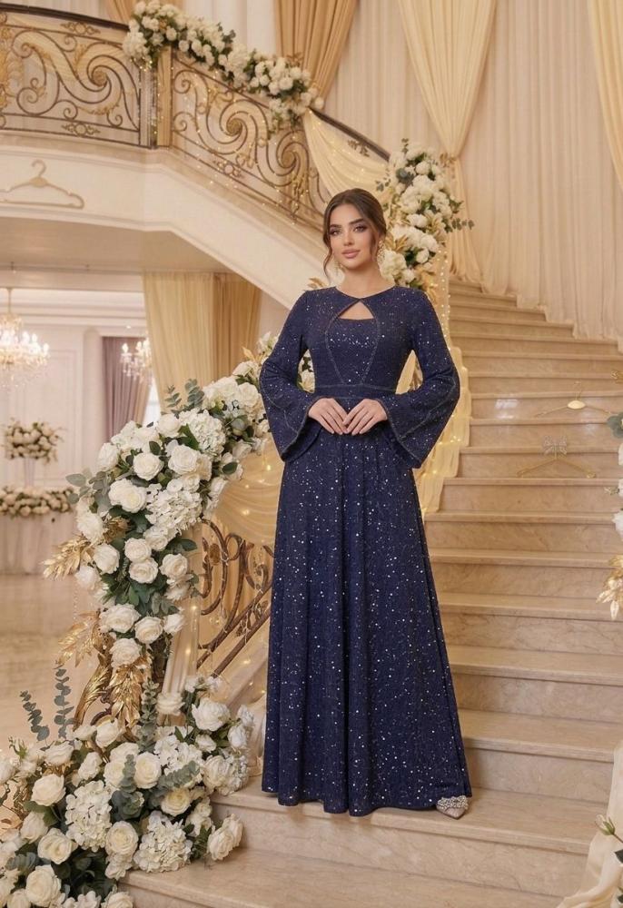 A modest two-tone dress