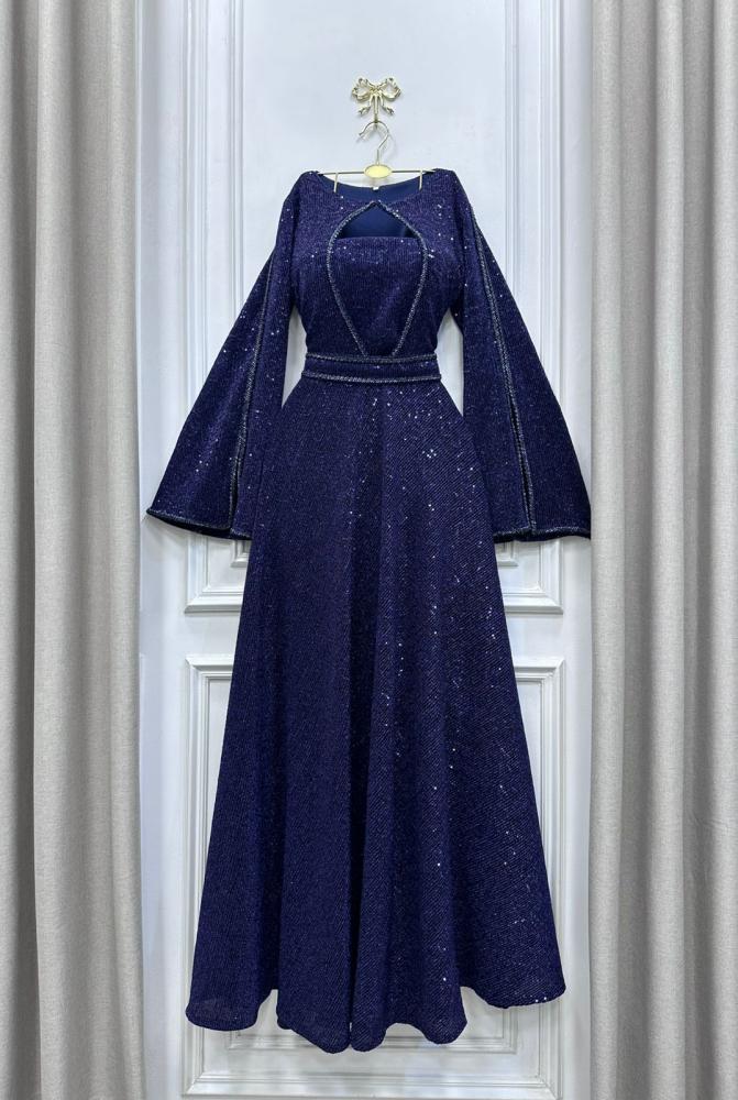 A modest two-tone dress