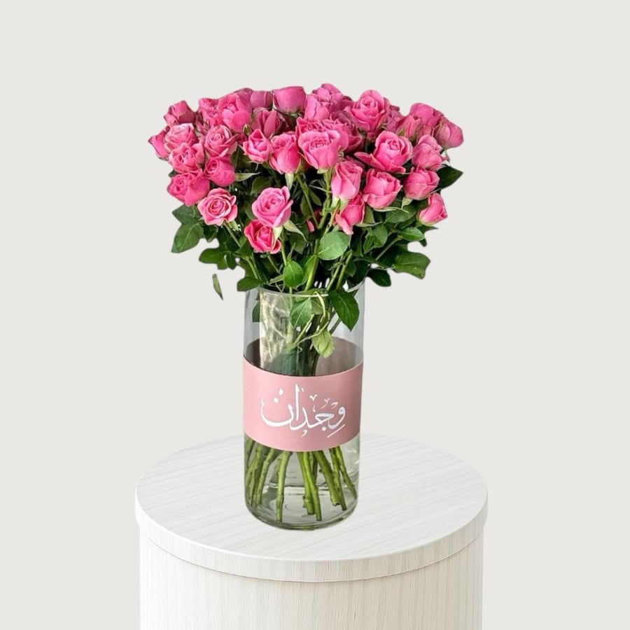 فازة ورد طبيعي