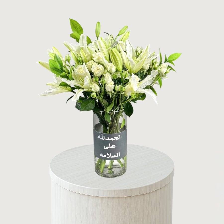 فازة ورد طبيعي