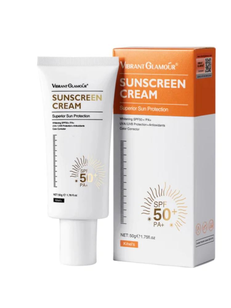 كريم واقي الشمس لتفتيح البشرة SPF 50+ من فايبرنت جلامور - 50 جرام