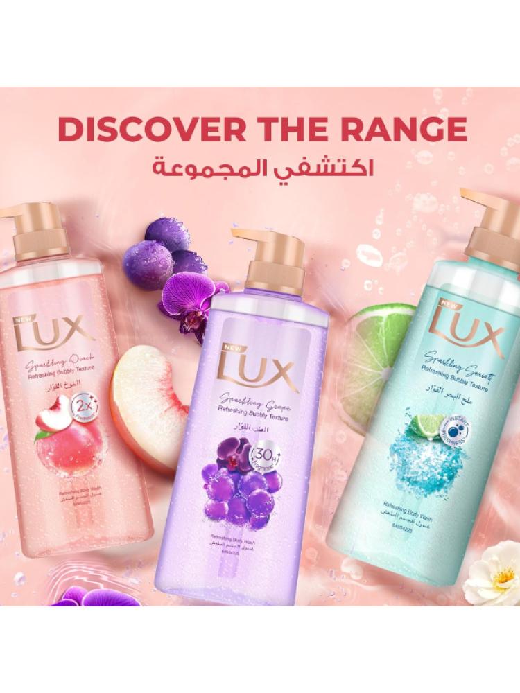 غسول الاستحمام المنعش برائحة الخوخ الفوار من لوكس - 700 جرام