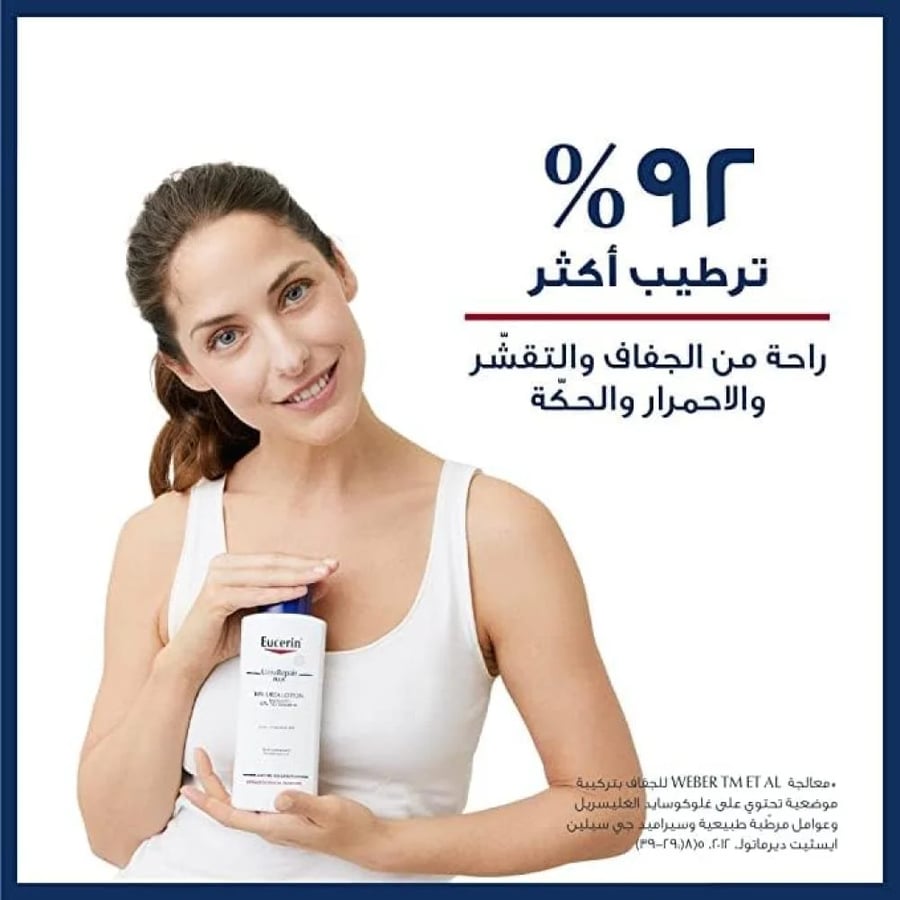 لوشن يوريا ريبير بلس 10% للبشرة شديدة الجفاف من يوسيرين - 250 مل