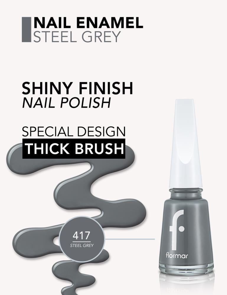 مناكير اظافر من فلورمار - 11مل | 417 Steel Gray