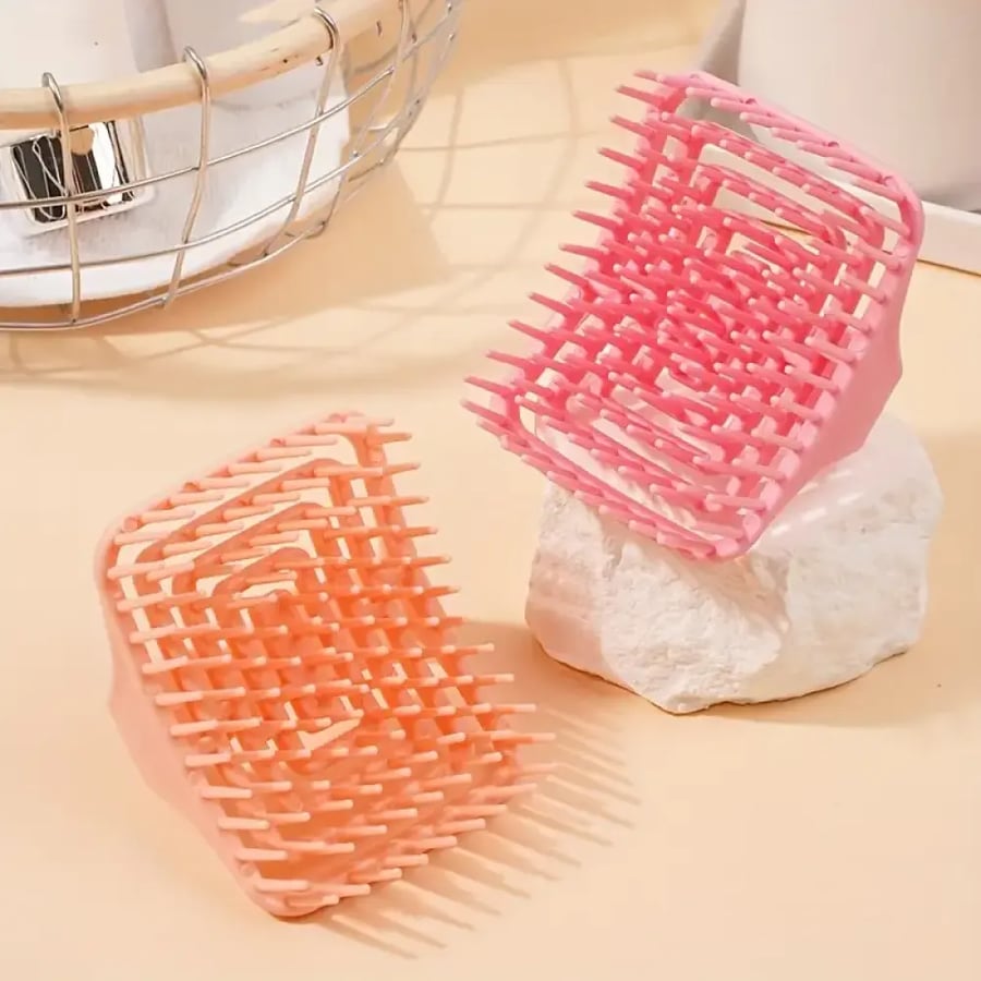 Salon System Silicone Scalp Massager Shampoo Brush - Assorted Colors