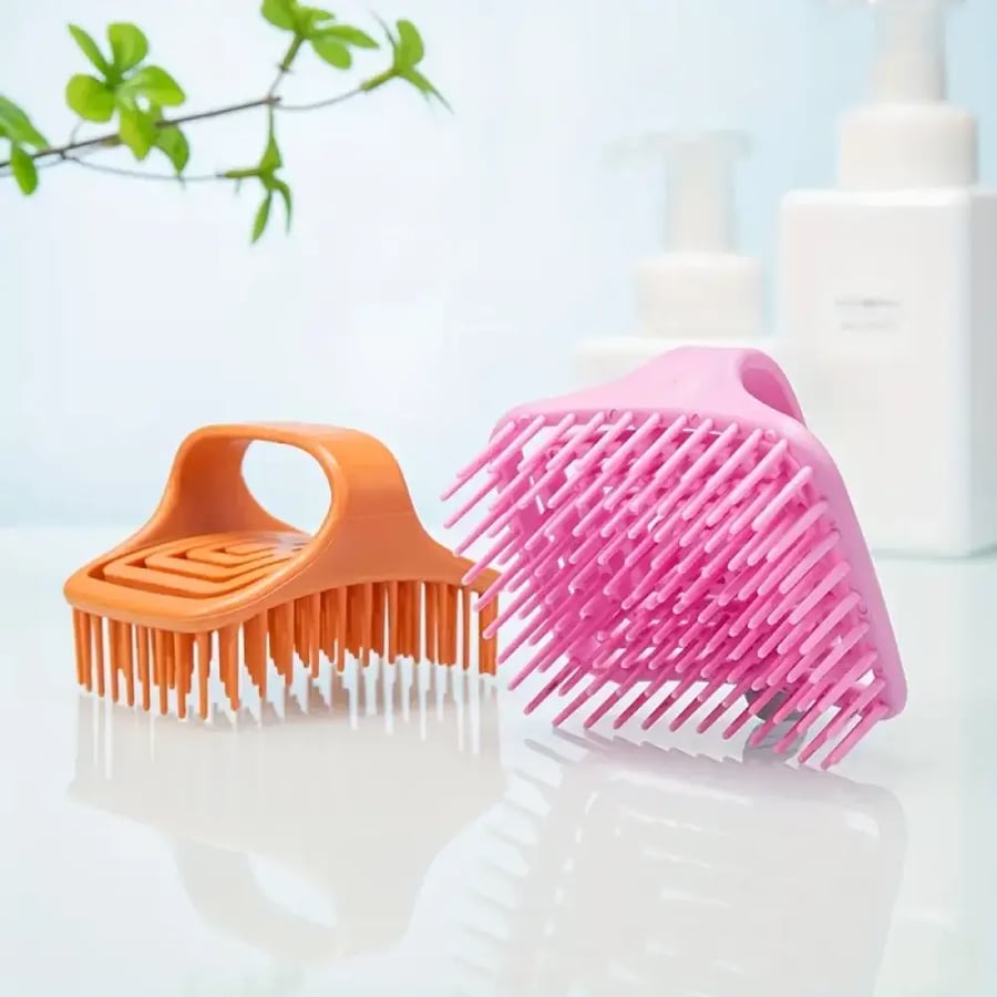 Salon System Silicone Scalp Massager Shampoo Brush - Assorted Colors