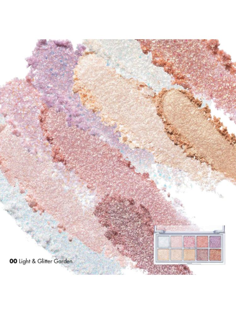 مجموعة ظلال العيون ذا سيكريت جاردن 10 الوان من روماند  -  00 | LIGHT & GLITTER GARDEN
