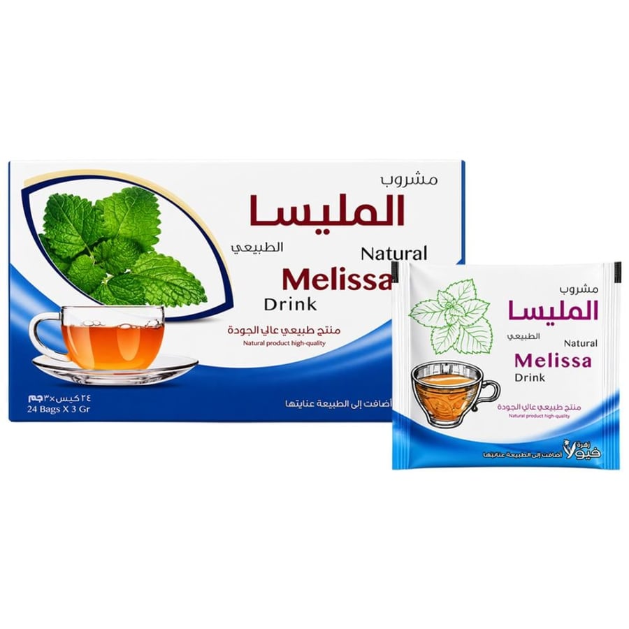 مشروب المليسا الطبيعي من زهرة فيولا - 24 كيس × 3 جرام