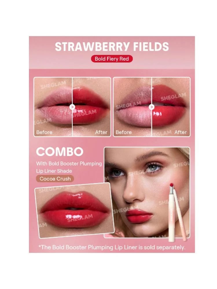 ملمع ومكبر الشفاه بولد بوستر من شيقلام – 1.5 جرام – Strawberry Fields