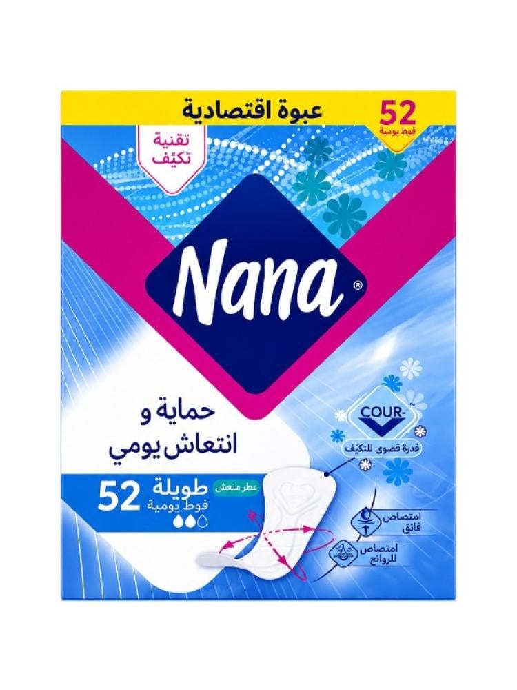 فوط يومية نانا معطرة طويلة للحماية والانتعاش