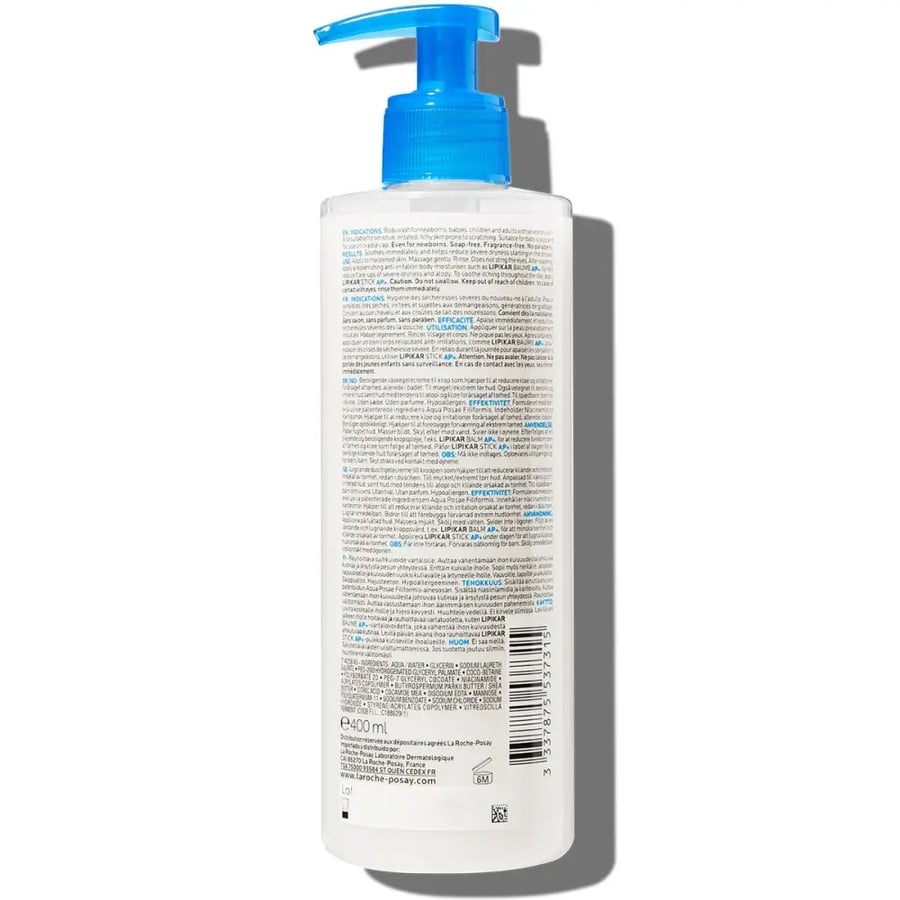 La Roche-Posay Lipikar Syndet AP+ Body Wash for Dry and Eczema-Prone Skin - 400 ml