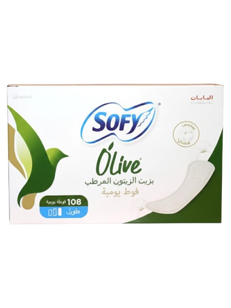 Sofy - Moisturizing Olive Oil Daily Sanitary Pads - Long Size | 108 Pack