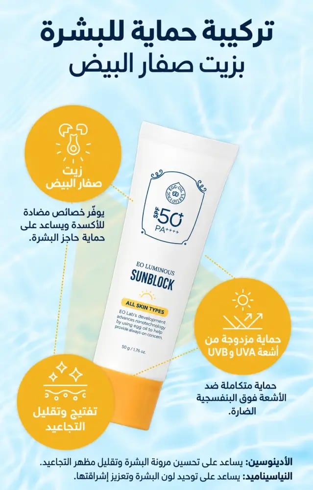 واقي شمس لومنس SPF 50+ من ايج اويل فورتيفاينج - 50 جرام