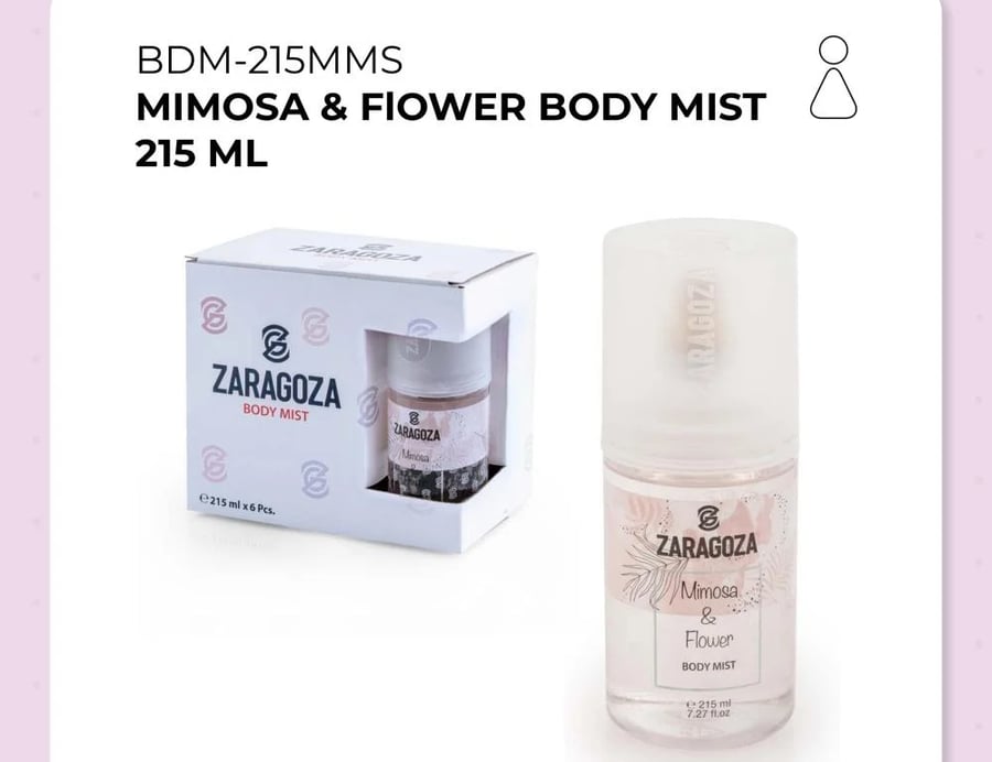 بخاخ معطر الجسم ميموزا فلاور للنساء من زاراقوزا - 215 مل
