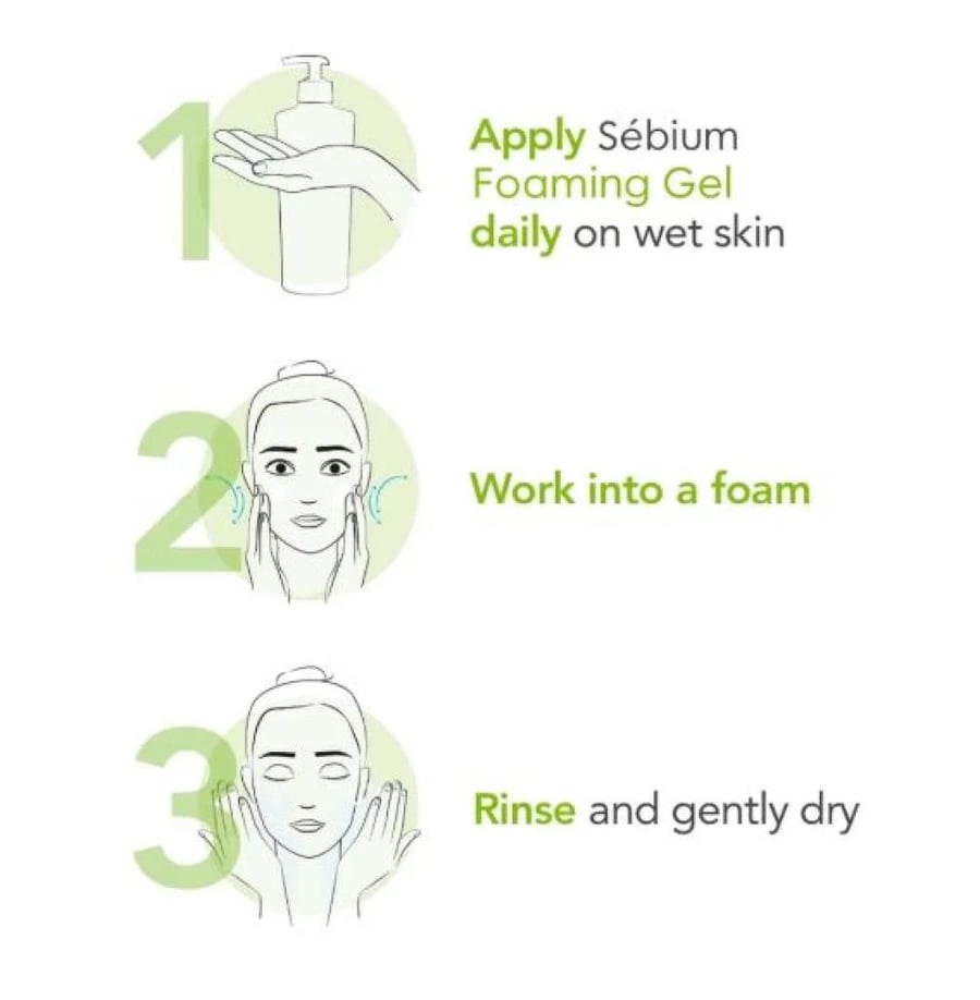 Bioderma Sébium Foaming Gel Cleanser for Oily and Combination Skin - 200 ml
