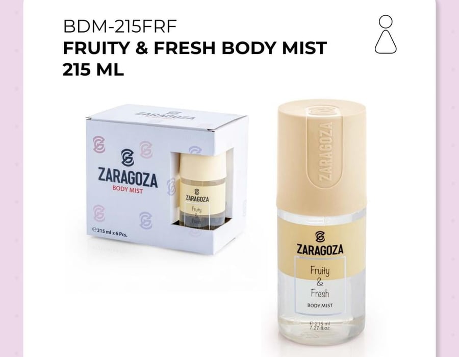 بخاخ معطر الجسم فروتي اند فريش للنساء من زاراقوزا - 215 مل