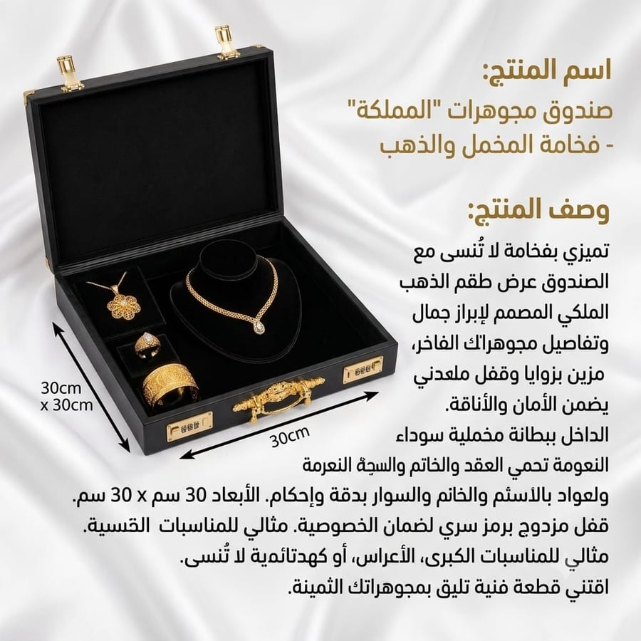 شنطة طقم ذهب ملكي