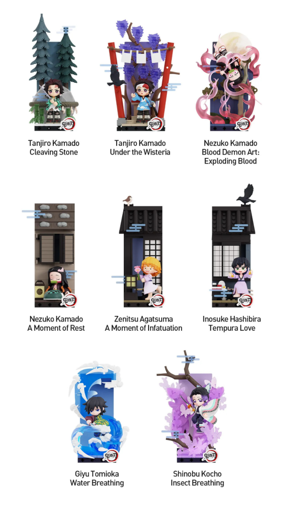 Demon Slayer Unwavering Resolve Arc Series Block Figures