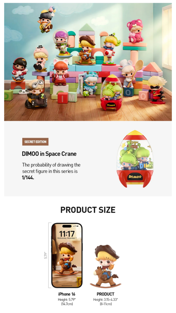 DIMOO WORLD x PIXAR Series Fiqures