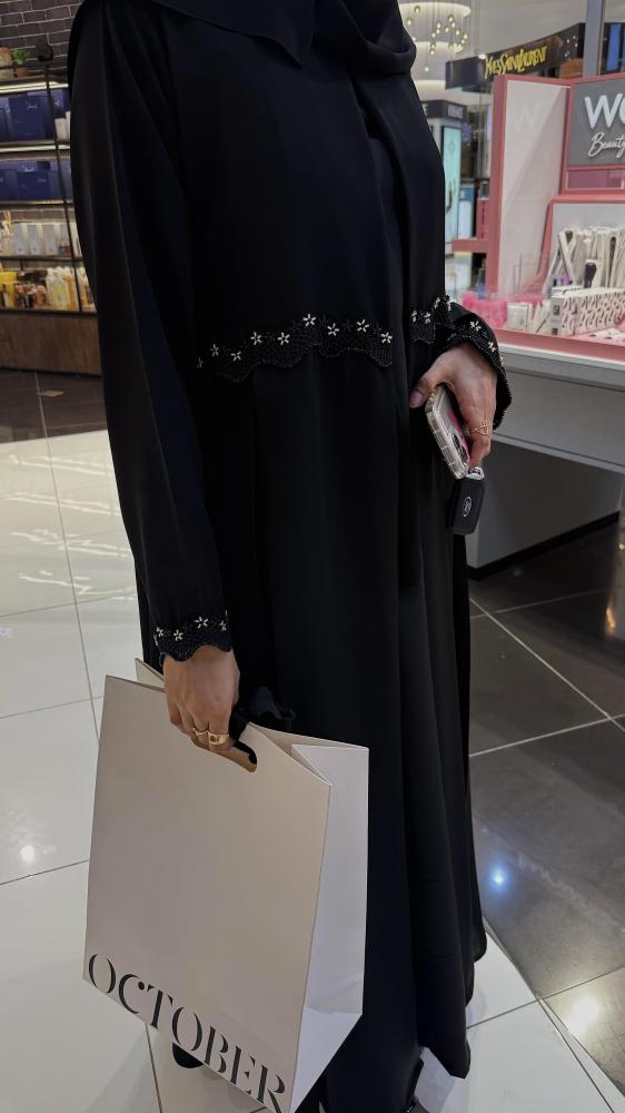 عباية سوداء نص كلوش - 041