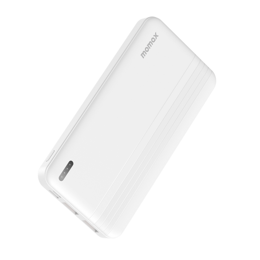 Momax iPower 10000mAh Dual USB Port USB-C Power Bank with 20W PD - White