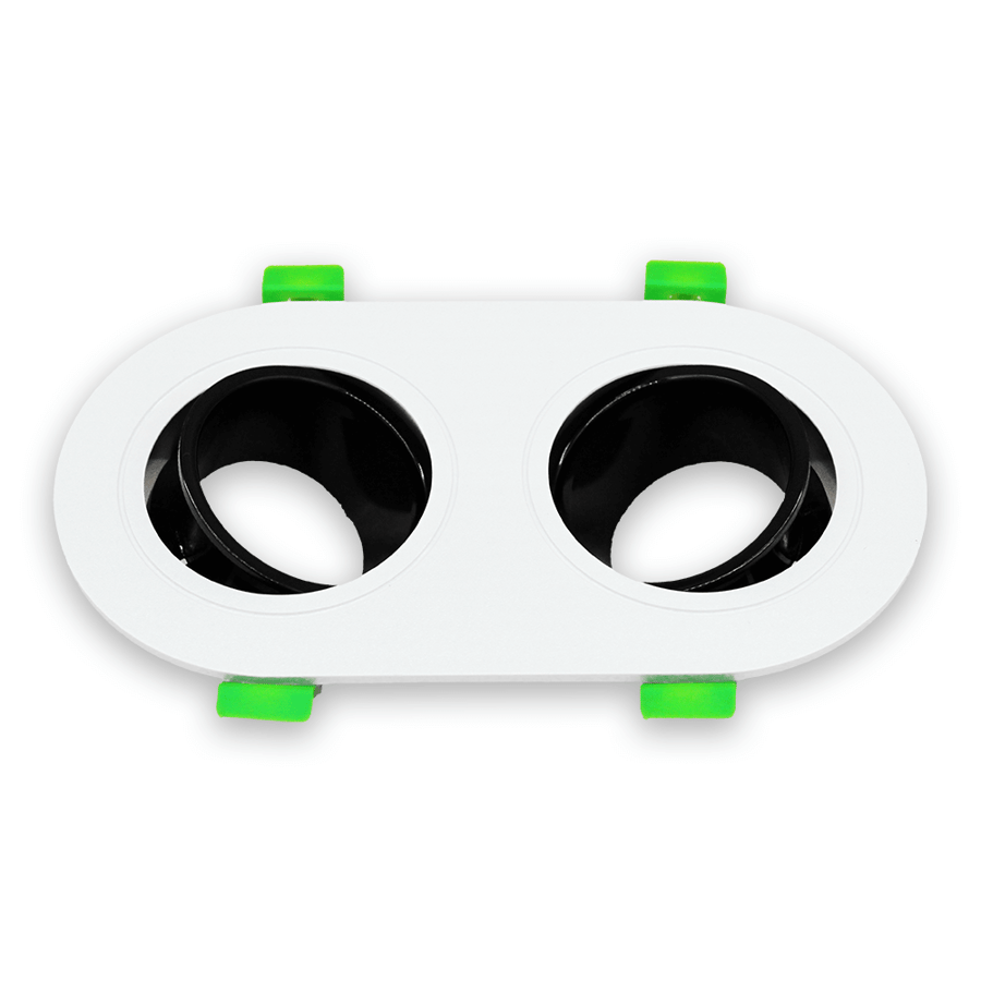 Oval double anti-glare frame