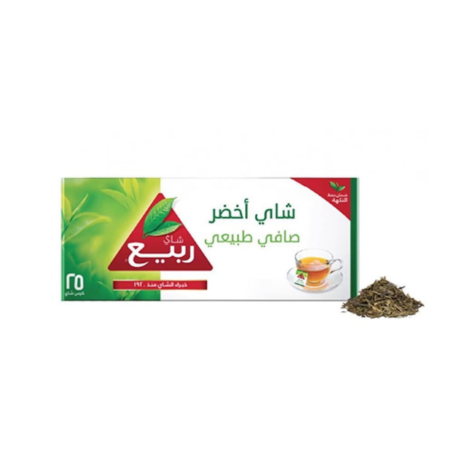 الربيع - شاي أخضر صافي طبيعي أكياس 25 × 1.8 غرام