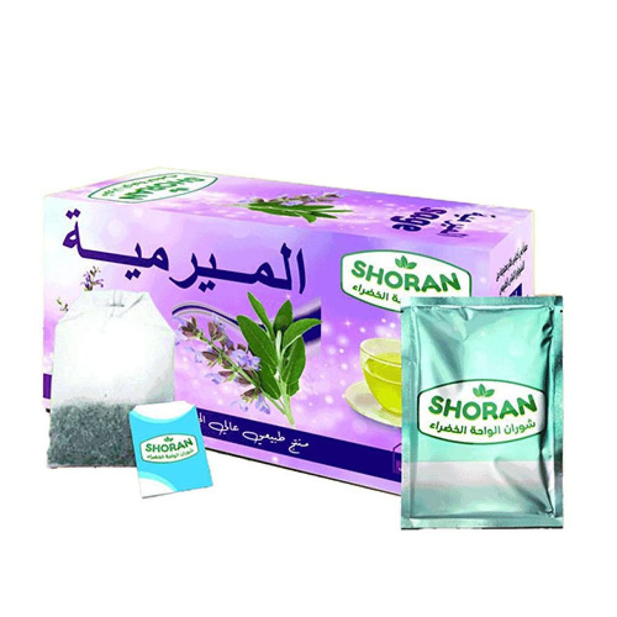 شوران الواحة الخضراء مشروب الميرمية الطبيعي 25 كيس × 1.5 جرام