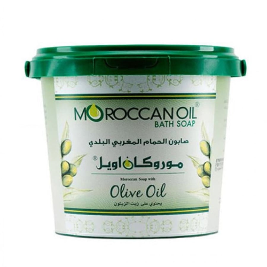 صابون الحمام المغربي البلدي بزيت الزيتون من موروكان اويل -850غ