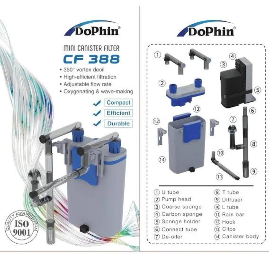 فلتر كانيستر معلق من دوفين Dophin Mini Canister Filter CF-388