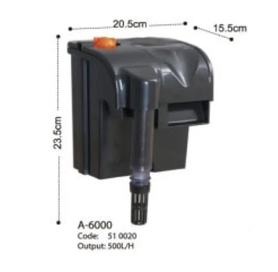 فلتر شلال المعلق المتطور من دوفين Dophin Hang-on Filter A-6000