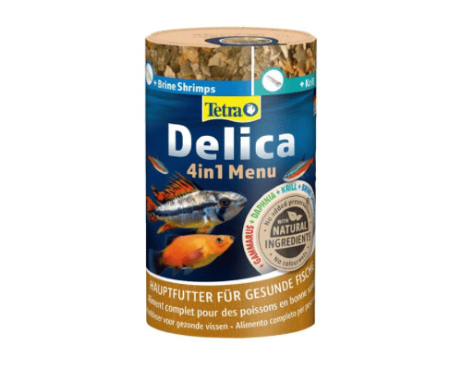 Tetra Delica Menu 4in1 – غذاء فليك عالي الجودة للأسماك الزينة