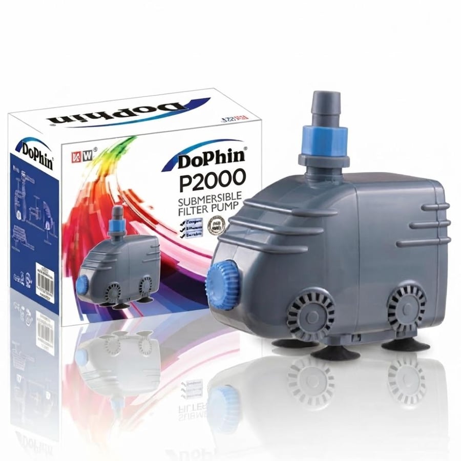مضخة غاطسة متعددة الاستخدامات لحوض السمك من دوفين Dophin Submersible Filter Pump (موديل P2000)