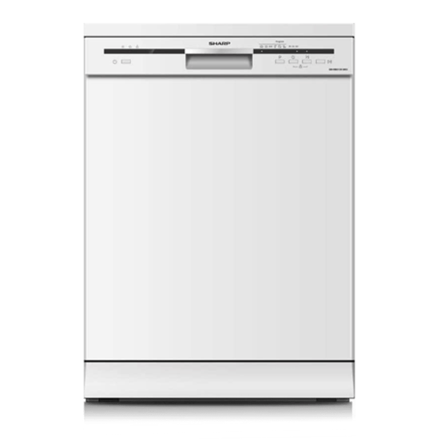 غسالة صحون شارب  6 برامج 12 طقم ابيض ، QW-MB612K-WH3