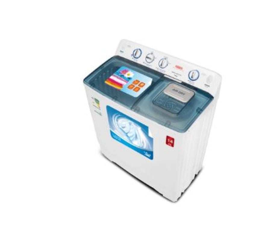 غسالة هام حوضين 14 كيلو ابيض ، HWM14000-21N