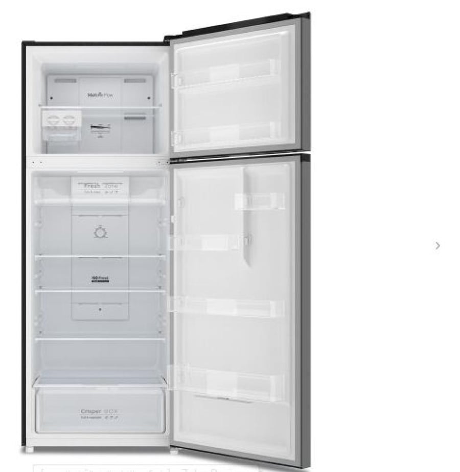 ثلاجة تشيك بابين 15.5 قدم استيل  مع اسود  CTM620NPIK2