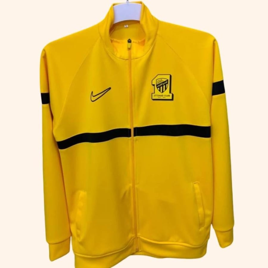 الاتحاد جاكت تمارين اصفر اصلي