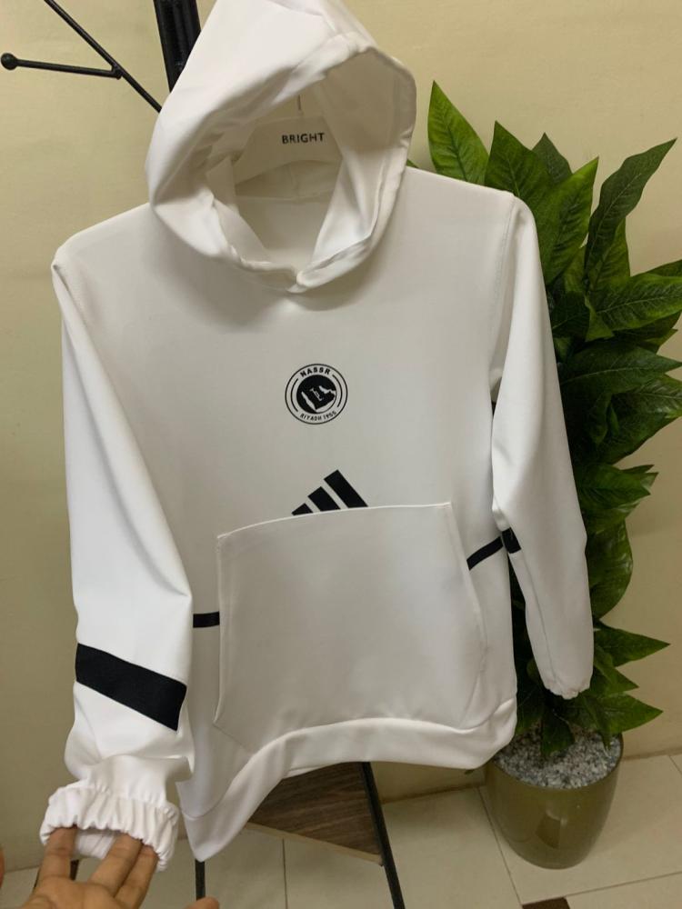 بلوفر شتوي نادي النصر الابيض رونالد الجديد الشعار الجديد