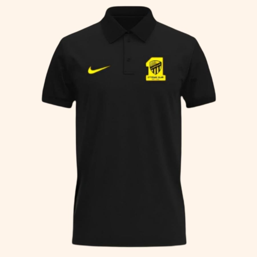 الاتحاد بولو اسود الجديد مقاس جامبو سوبر