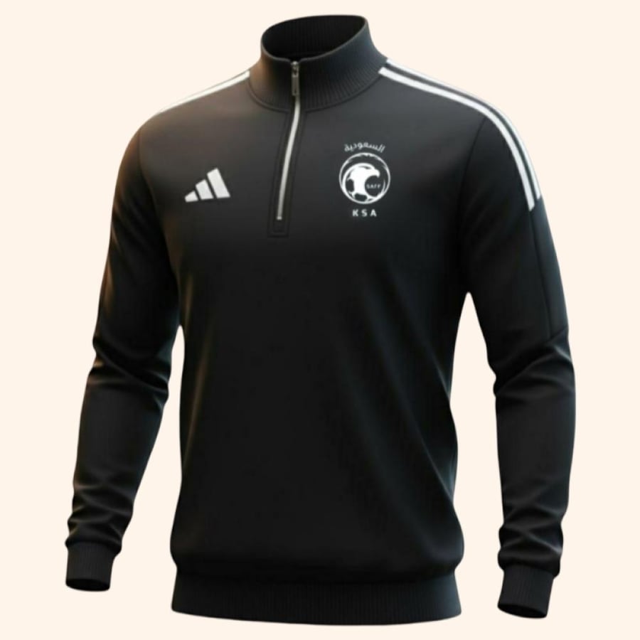 سويتر المنتخب السعودي الاسود تمارين الجديد 2026