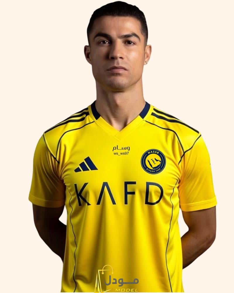 قميص نادي النصر الاصفر لبس رونالدو الرسمي كلاسيكي الجديد بالاسم 2026