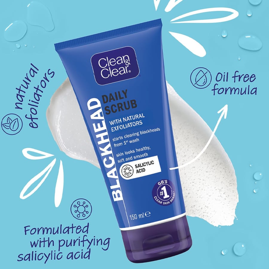 Clean & Clear Daily Blackhead Exfoliating Face Wash – 150 ml