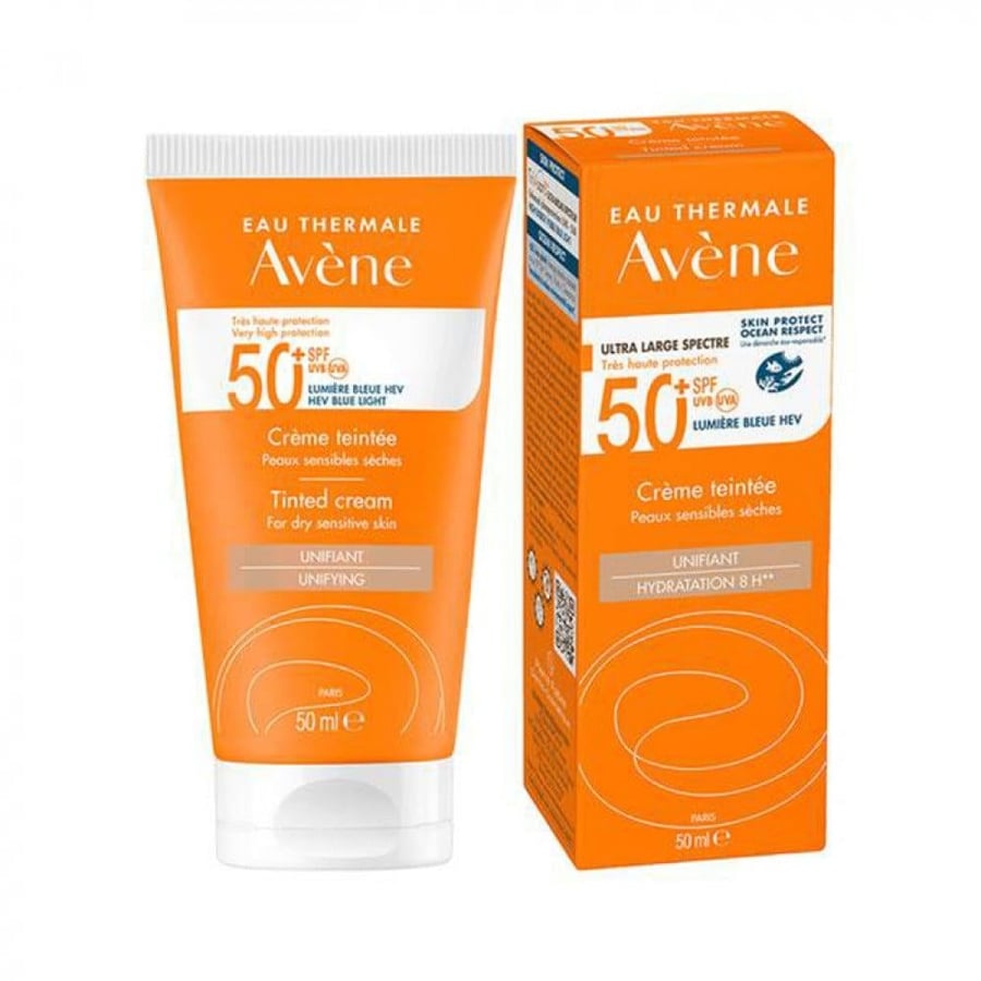 AVENE TINTED CREAM FOR DRY SENSITIVE SKIN UNIFYING 8H HYDRATION 50ML