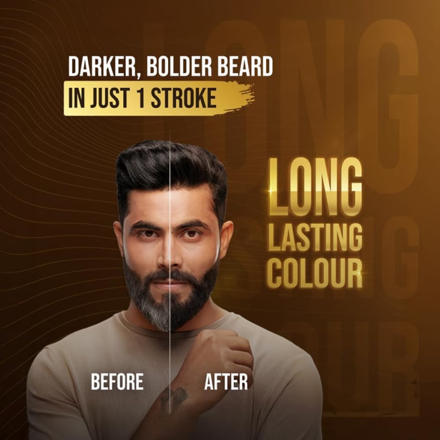 Beige Beard Hair Dye for Men B102 Dark Brownish Black – 20 g