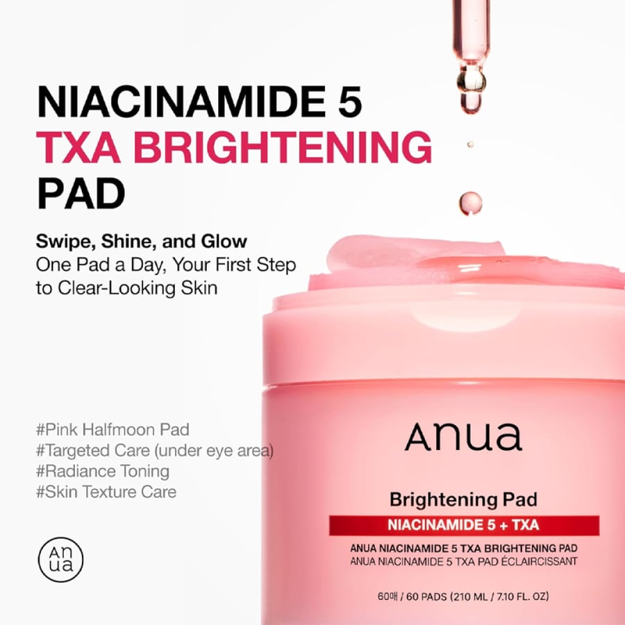 Anua Niacinamide 5% + TXA Brightening Pads – 60 Pads 210ml